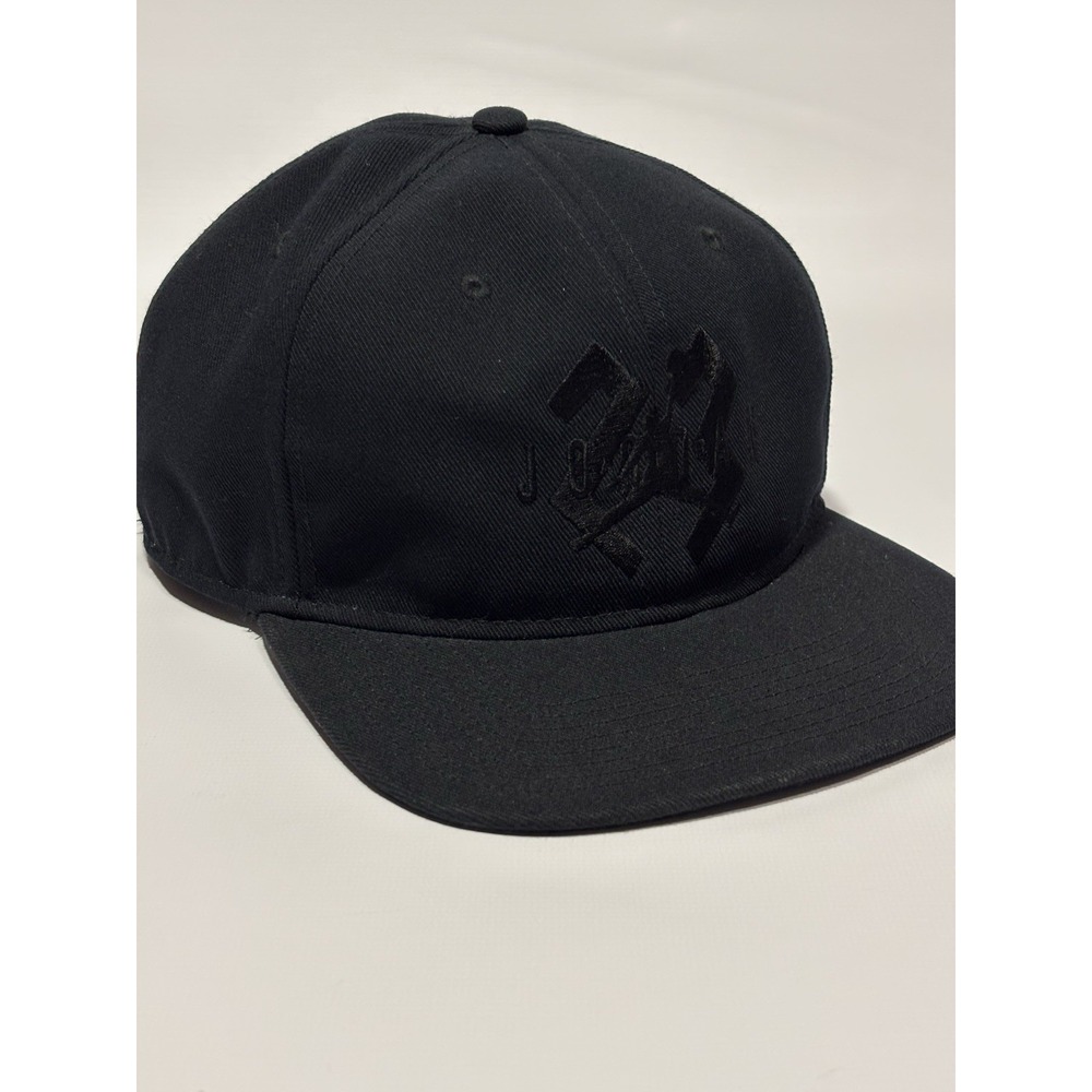 Jordan Hat Mens OSFM Black Jumpman Snapback 23 Nike Air Embroidered Flat Brim